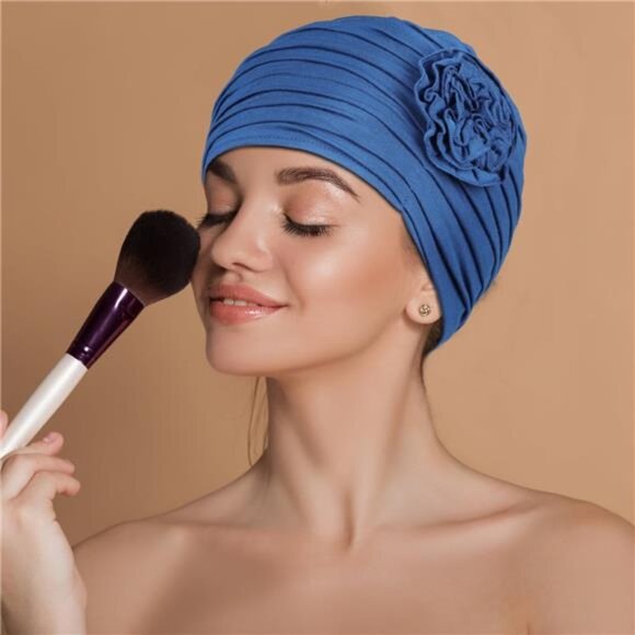 4 Pieces Women\'s Headwear Soft Hats Elastic
